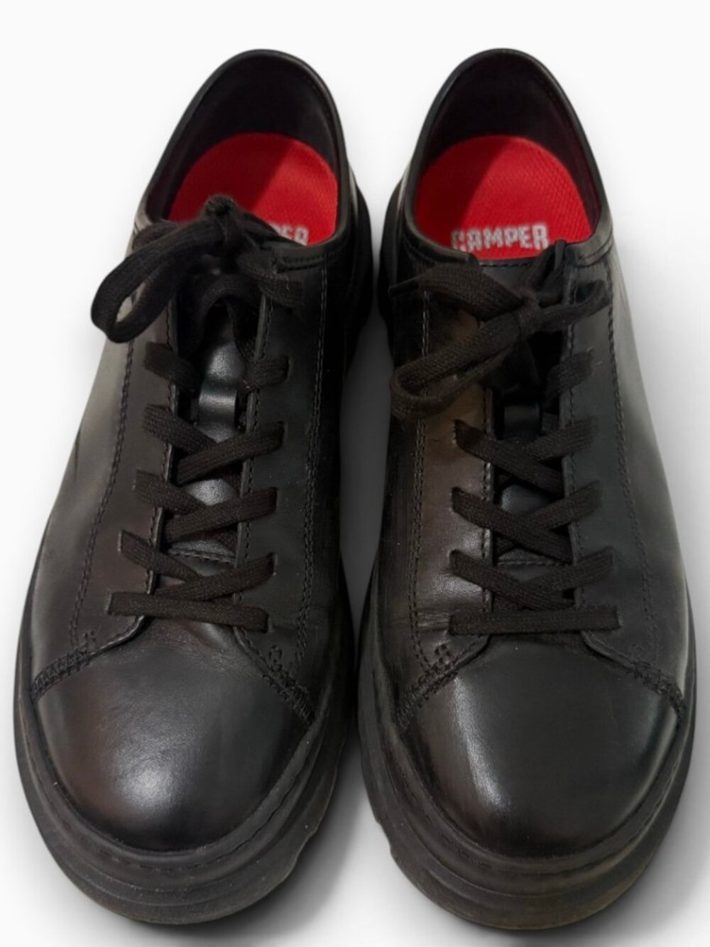CAMPER Brutus+ Black Leather Sneaker Style Lug Sole Shoes US 9 UK 40